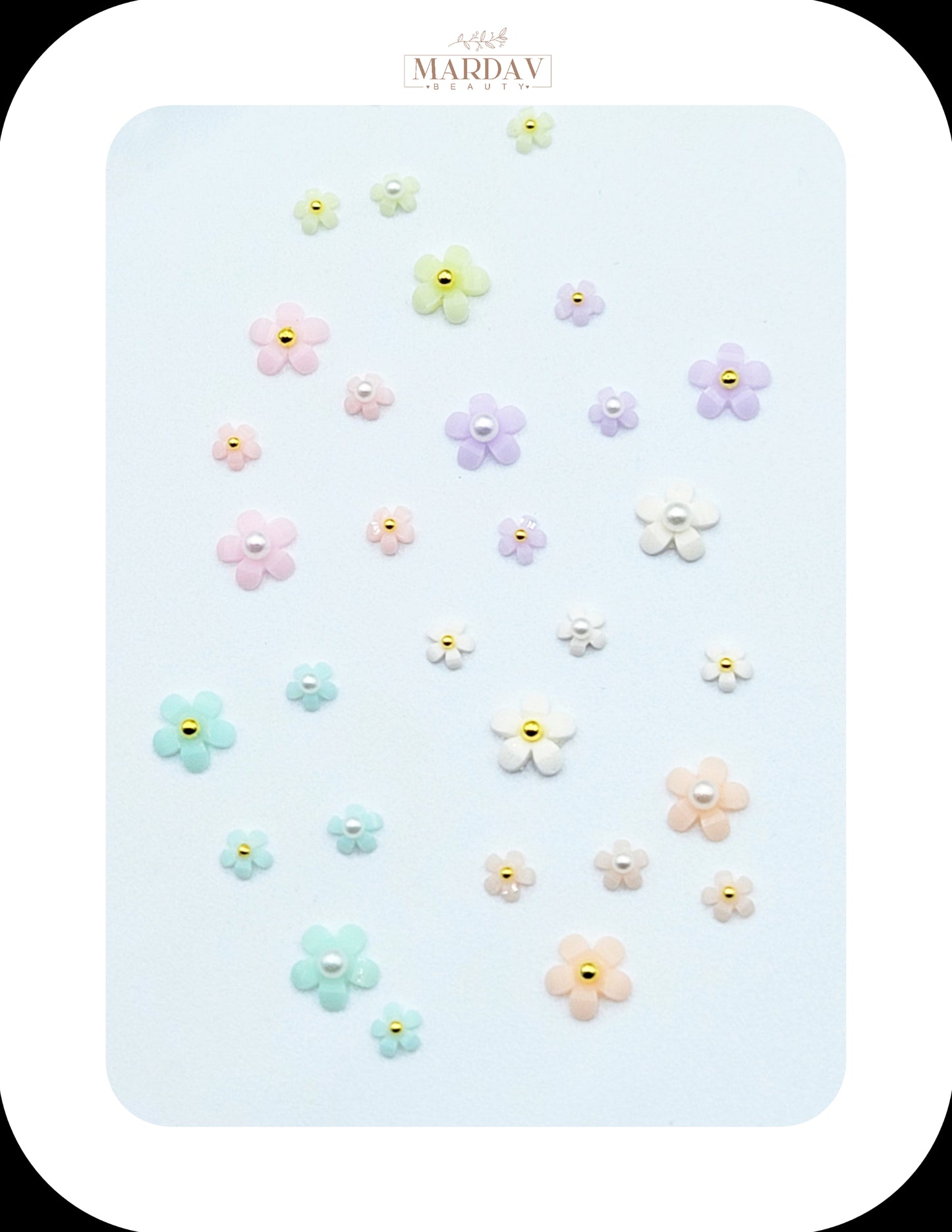 Pastel flowers set