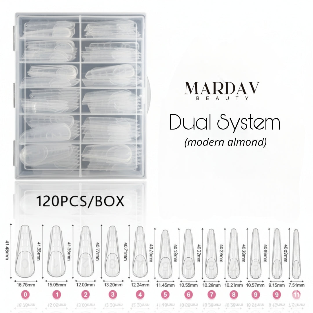 Dual forms system (modern almond)