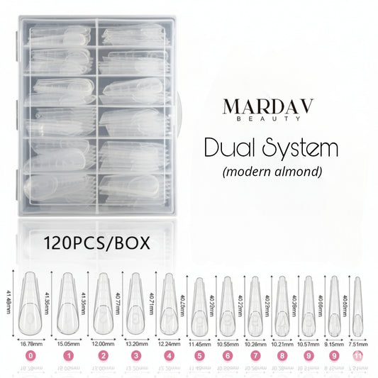 Dual forms system (modern almond)