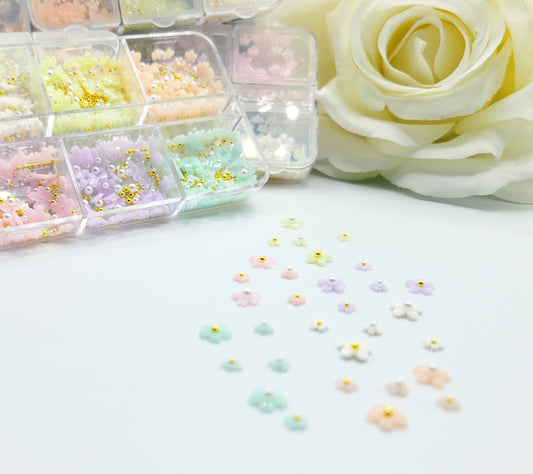 Pastel flowers set