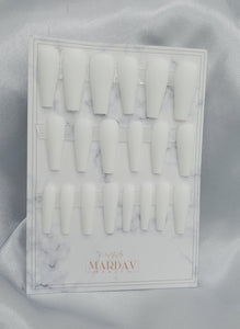 White matte coffin set
