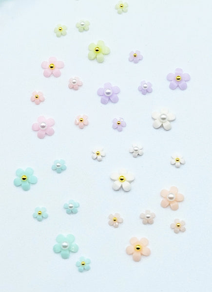 Pastel flowers set